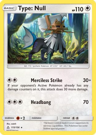 Type: Null (115/156) [Sun & Moon: Ultra Prism] Reverse Holofoil