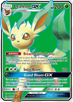 Leafeon GX (Full Art) (139) Holofoil - SM  Ultra Prism