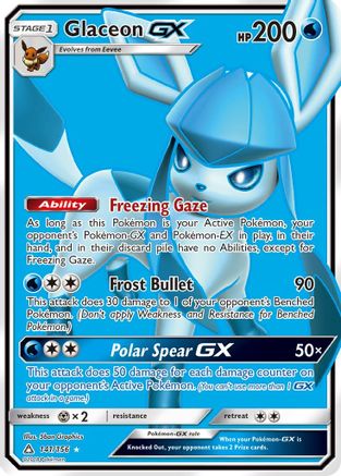 Glaceon GX (Full Art) (141) Holofoil - SM  Ultra Prism