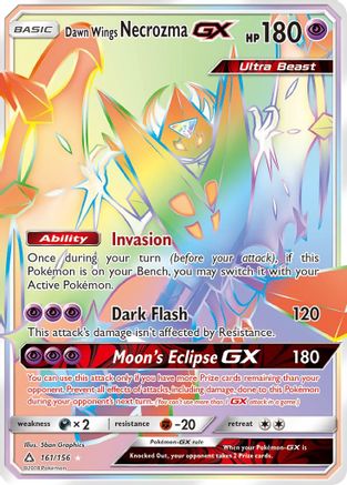 Dawn Wings Necrozma GX (Secret Rare) (161) Holofoil - SM  Ultra Prism