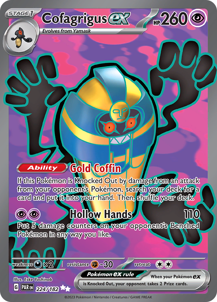 Cofagrigus ex (224/182) [Scarlet & Violet: Paradox Rift] | Silver Goblin