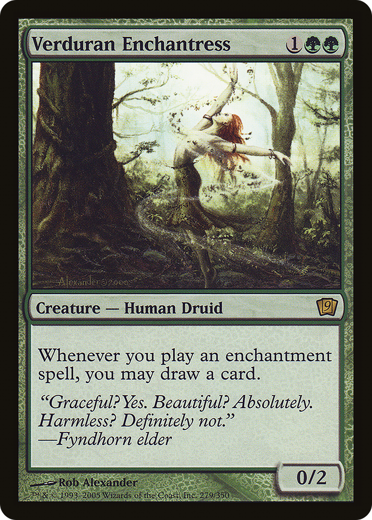 Verduran Enchantress (279) Foil - Ninth Edition