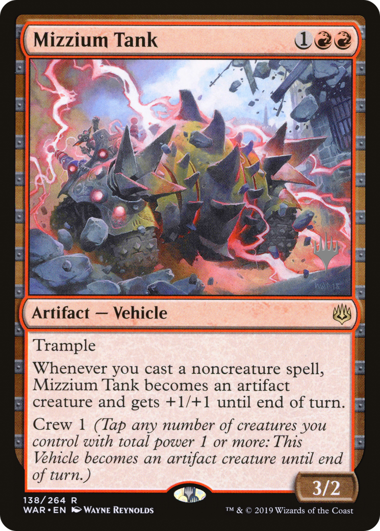 Mizzium Tank (138p) Foil - War of the Spark Promos