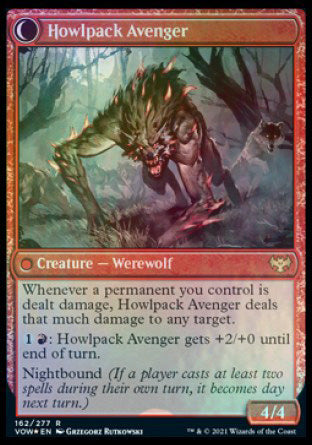 Ill-Tempered Loner // Howlpack Avenger (162s) Foil - Innistrad: Crimson Vow Promos