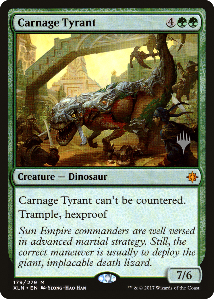 Carnage Tyrant (Promo Pack) [Ixalan Promos] Foil