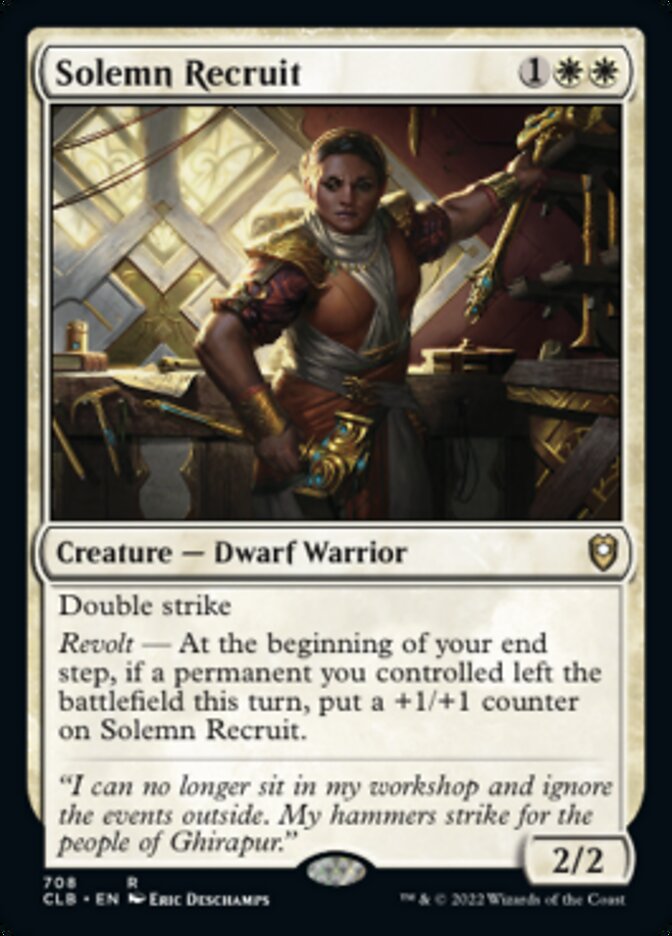 Solemn Recruit [Commander Legends: Battle for Baldur's Gate] | Silver Goblin