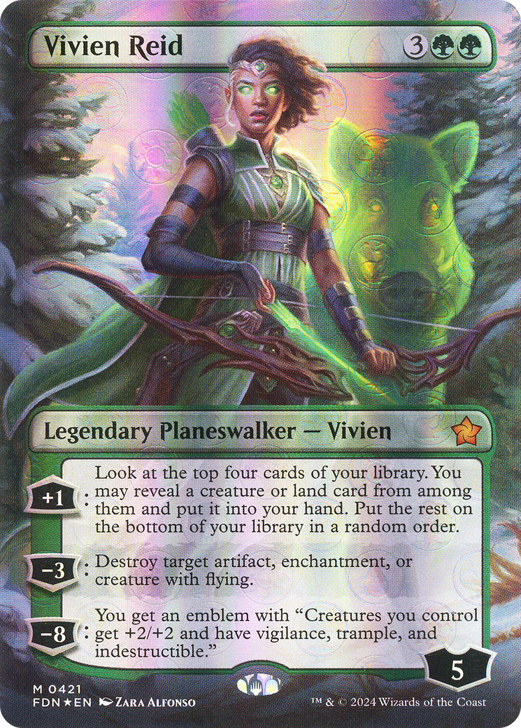 Vivien Reid (Borderless) (Mana Foil) [Foundations] | Silver Goblin