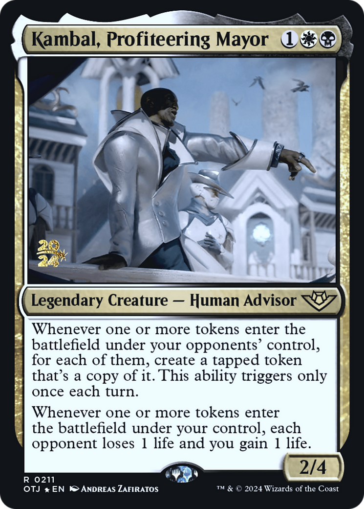 Kambal, Profiteering Mayor (211) Foil - Outlaws of Thunder Junction Promos
