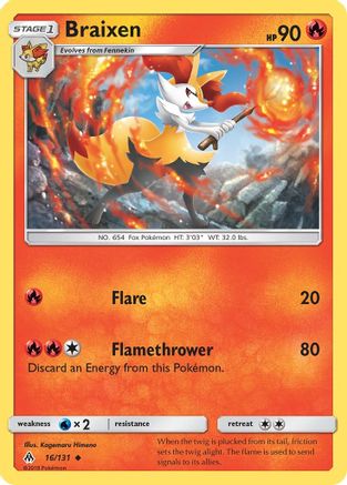 Braixen (16) - SM  Forbidden Light
