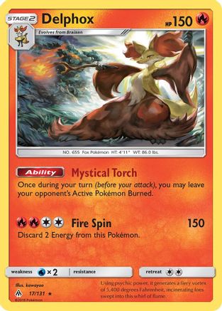 Delphox (17) Holofoil - Forbidden Light