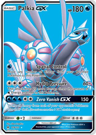 Palkia GX (Full Art) (119) Holofoil - SM  Forbidden Light