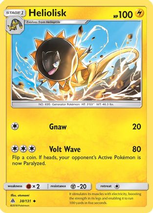 Heliolisk (38/131) [Sun & Moon: Forbidden Light] Reverse Holofoil