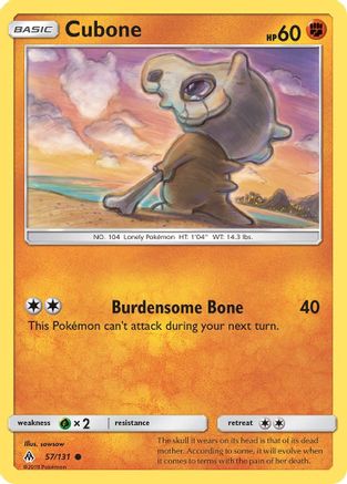 Cubone (57/131) [Sun & Moon: Forbidden Light] | Silver Goblin