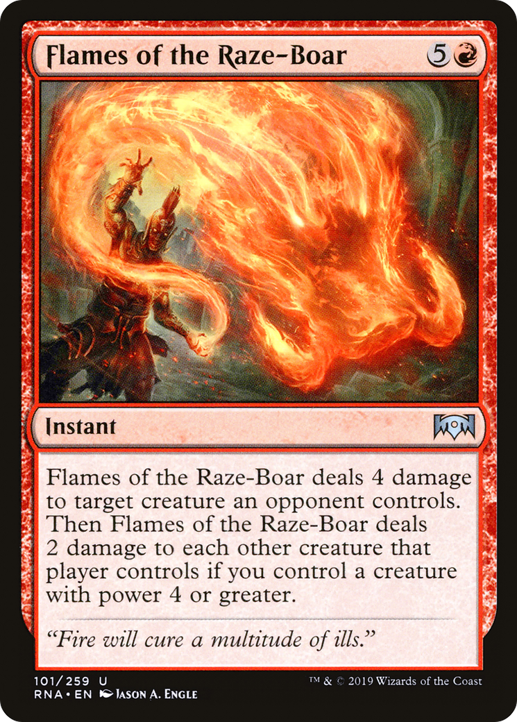 Flames of the Raze-Boar (101) Foil - Ravnica Allegiance