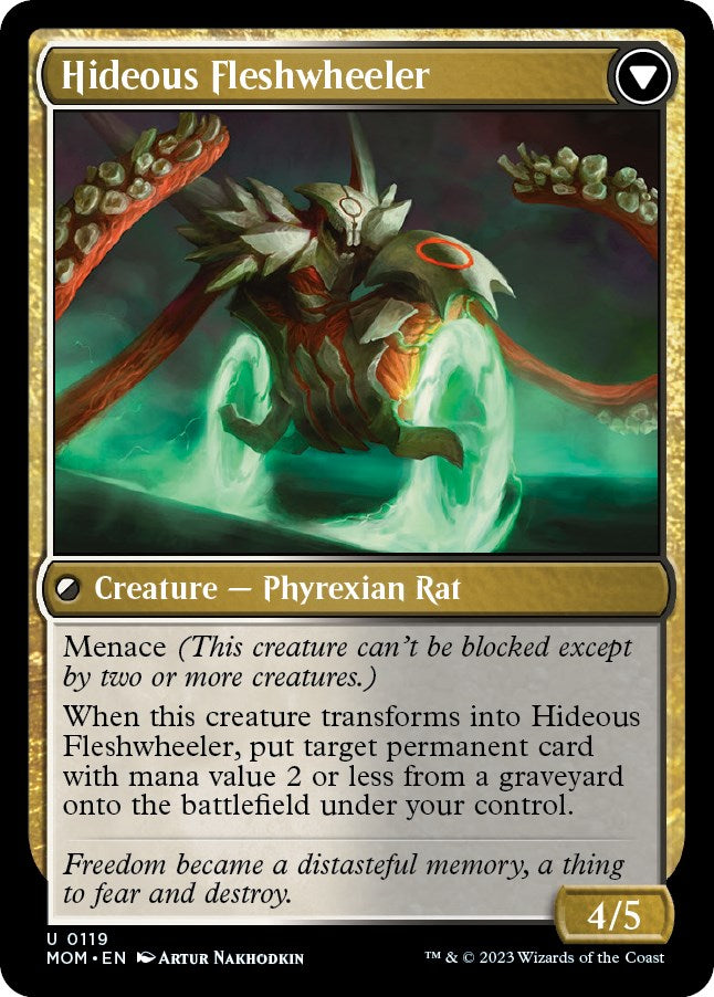 Nezumi Freewheeler // Hideous Fleshwheeler (119) Foil - March of the Machine
