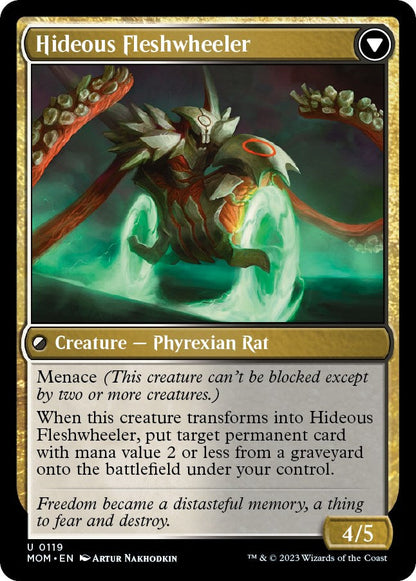 Nezumi Freewheeler // Hideous Fleshwheeler (119) Foil - March of the Machine