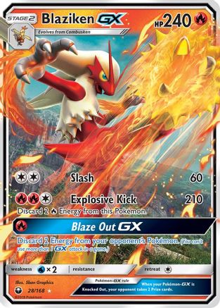 Blaziken GX (28) Holofoil - Celestial Storm