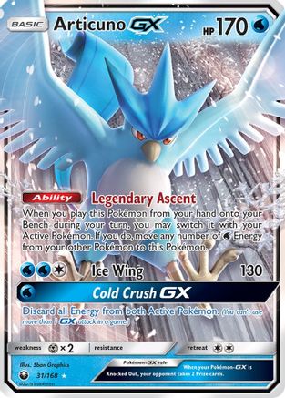 Articuno GX (31) Holofoil - SM  Celestial Storm