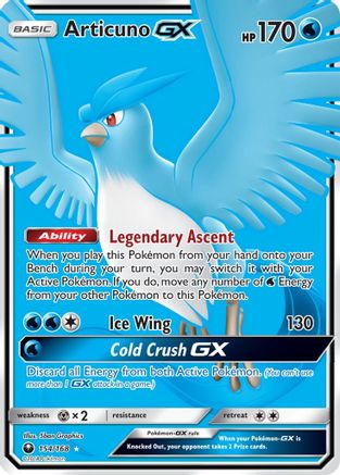 Articuno GX (Full Art) (154) Holofoil - SM  Celestial Storm