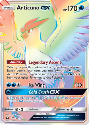 Articuno GX (Secret) (171) Holofoil - SM  Celestial Storm