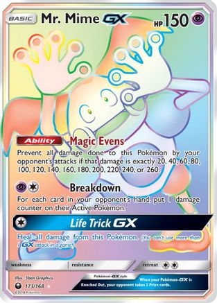 Mr. Mime GX (Secret) (173) Holofoil - SM  Celestial Storm