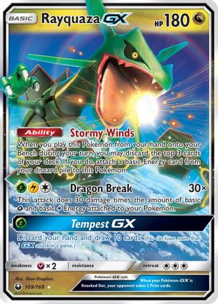 Rayquaza GX (109) Holofoil - SM  Celestial Storm