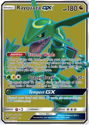 Rayquaza GX (Full Art) (160) Holofoil - SM  Celestial Storm