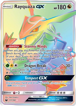 Rayquaza GX (Secret) (177) Holofoil - SM  Celestial Storm