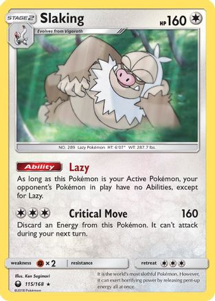 Slaking (115/168) [Sun & Moon: Celestial Storm] Reverse Holofoil
