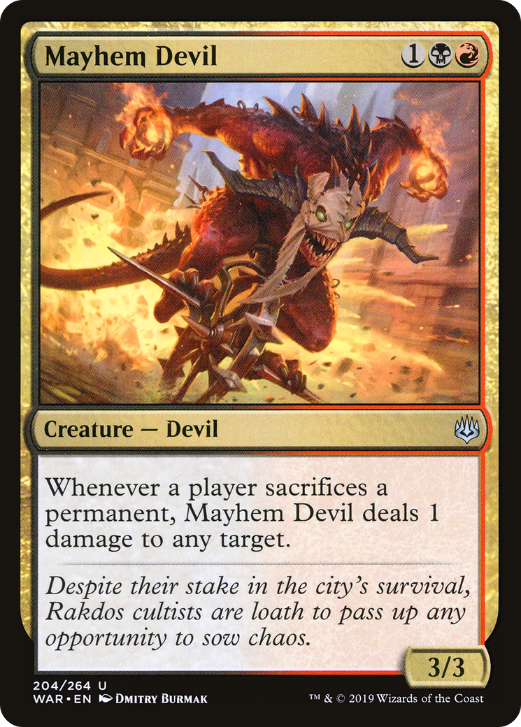 Mayhem Devil (204) Foil - War of the Spark