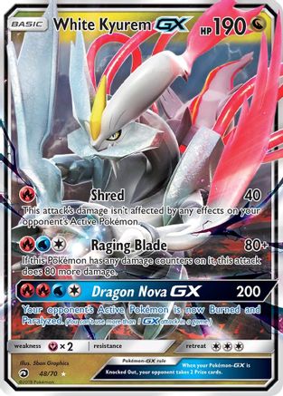 White Kyurem GX (48) Holofoil - Dragon Majesty