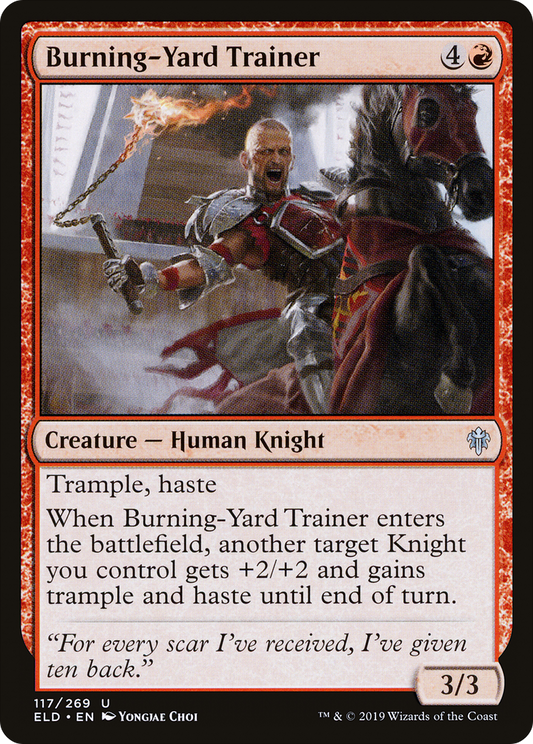 Burning-Yard Trainer [Throne of Eldraine] Foil