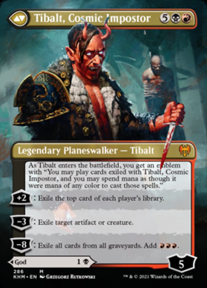 Valki, God of Lies // Tibalt, Cosmic Impostor (Borderless) [Kaldheim] Foil