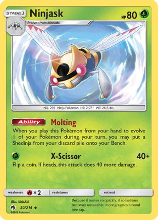 Ninjask (30/214) [Sun & Moon: Lost Thunder] | Silver Goblin