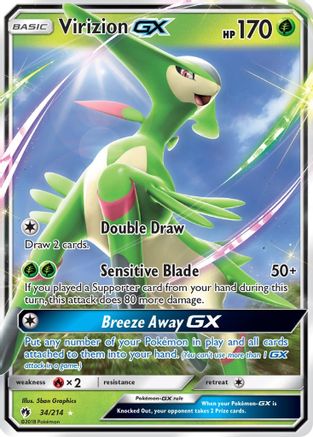 Virizion GX (34) Holofoil - SM  Lost Thunder