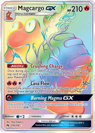 Magcargo GX (Secret) (218) Holofoil - SM  Lost Thunder
