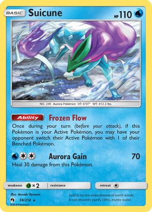 Suicune (59) Reverse Holofoil - SM  Lost Thunder