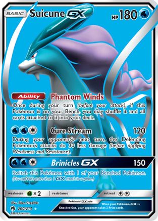 Suicune GX (Full Art) (200) Holofoil - SM  Lost Thunder