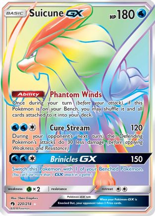 Suicune GX (Secret) (220) Holofoil - SM  Lost Thunder