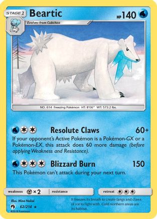 Beartic (62/214) [Sun & Moon: Lost Thunder] | Silver Goblin