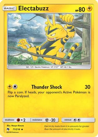 Electabuzz (71/214) [Sun & Moon: Lost Thunder] Reverse Holofoil