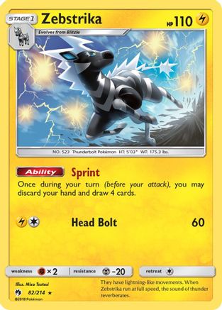 Zebstrika (82/214) [Sun & Moon: Lost Thunder] Reverse Holofoil