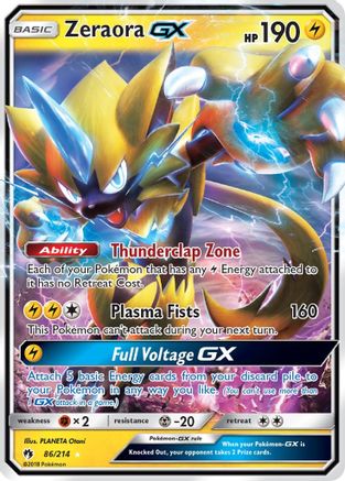 Zeraora GX (86) Holofoil - SM  Lost Thunder
