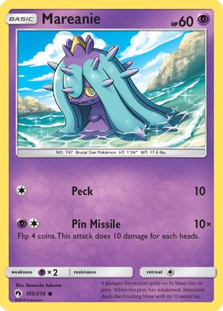 Mareanie (105/214) [Sun & Moon: Lost Thunder] | Silver Goblin