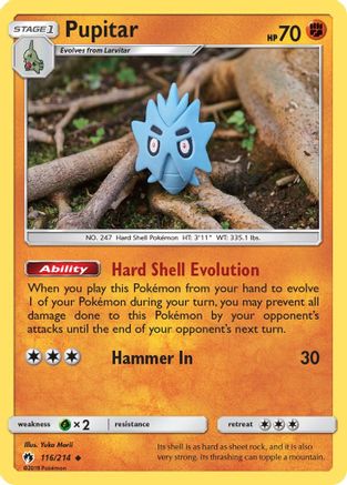Pupitar (116) - SM  Lost Thunder