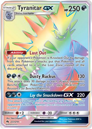 Tyranitar GX (Secret) (223) Holofoil - SM  Lost Thunder