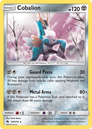 Cobalion (129) Holofoil - SM  Lost Thunder