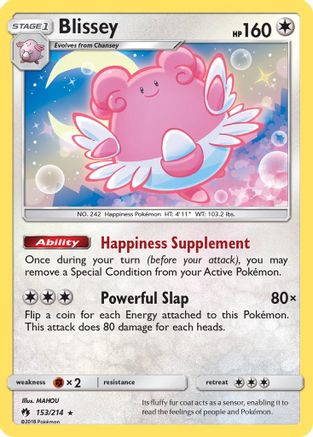 Blissey (153/214) [Sun & Moon: Lost Thunder] Reverse Holofoil