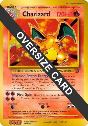 Charizard (4/102) (CoroCoro Promo) (Jumbo Card) [Base Set Unlimited] | Silver Goblin