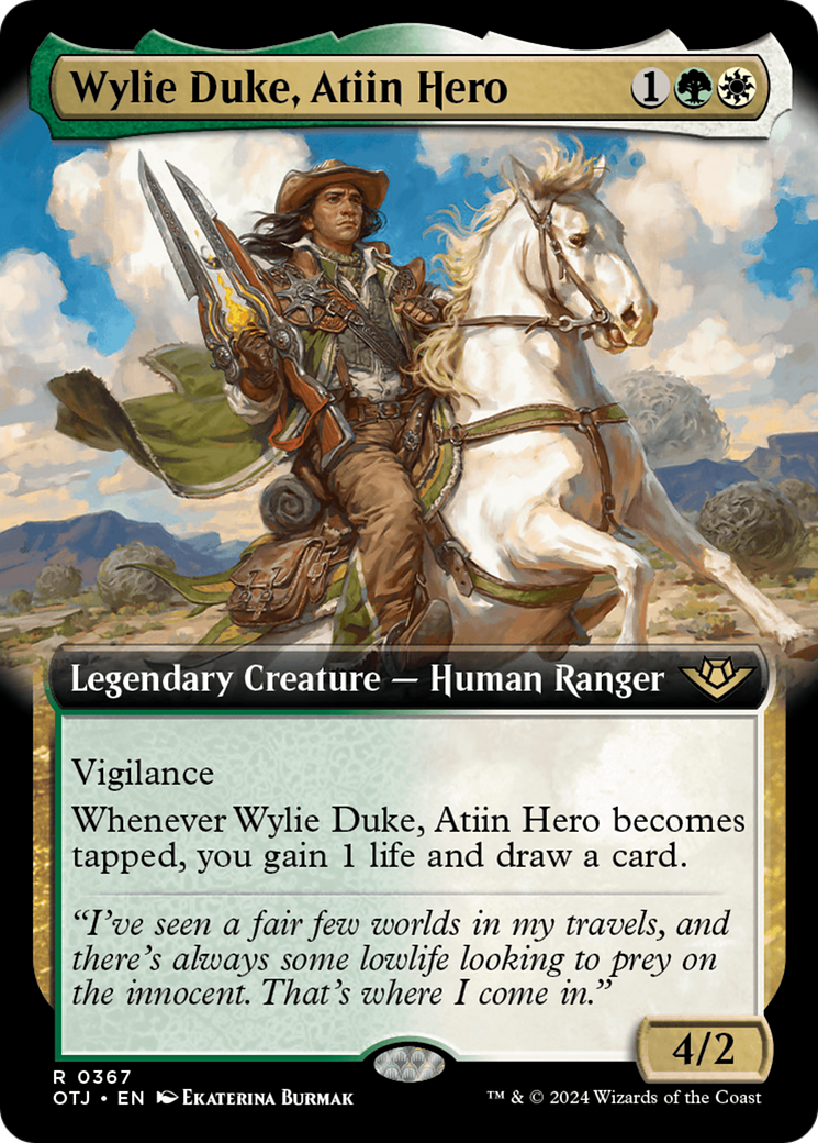 Wylie Duke, Atiin Hero (Extended Art) (367) Foil - Outlaws of Thunder Junction